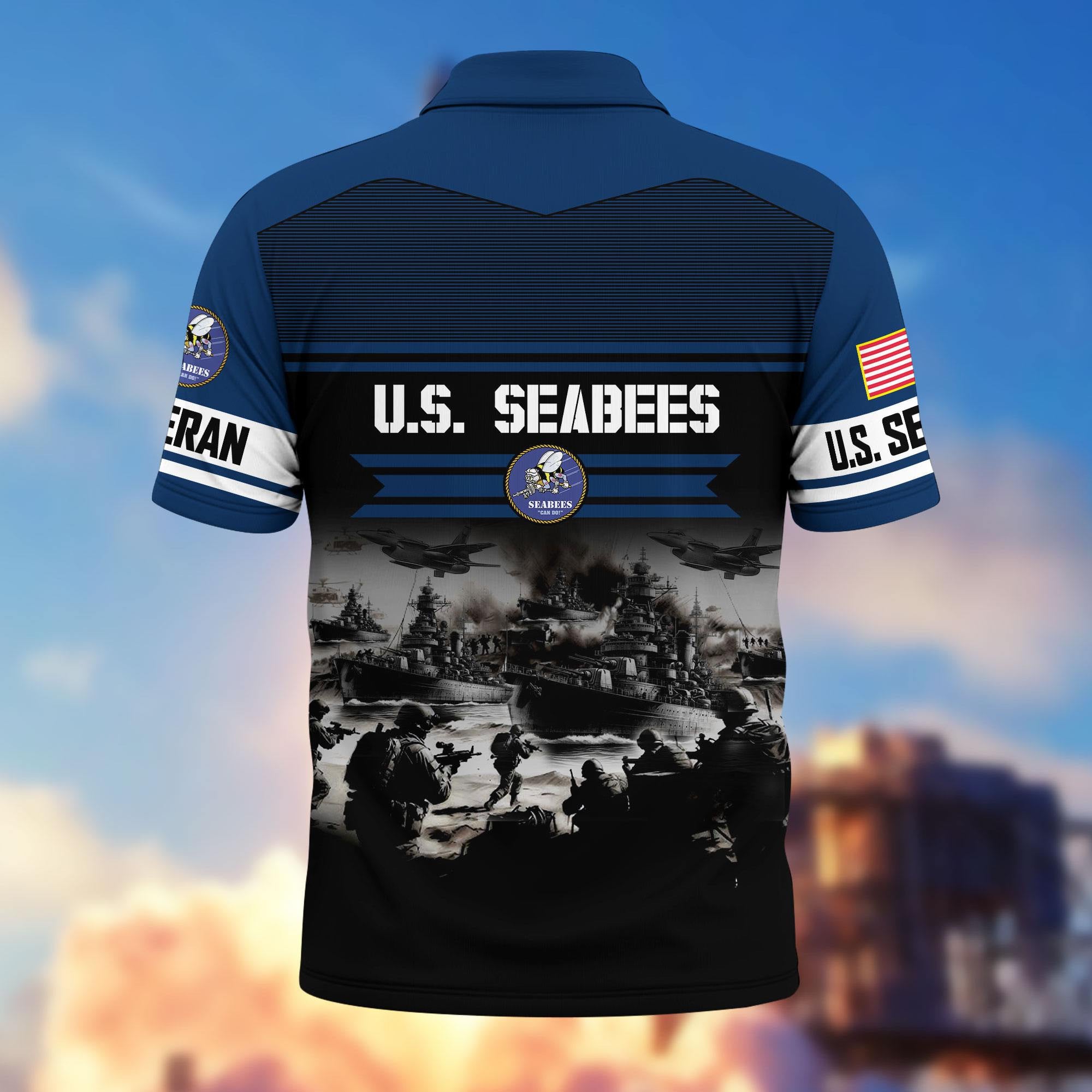 Premium US Veterans Polo Shirt, Gifts For US Veterans, Gifts On Father's Day, Veterans Day.