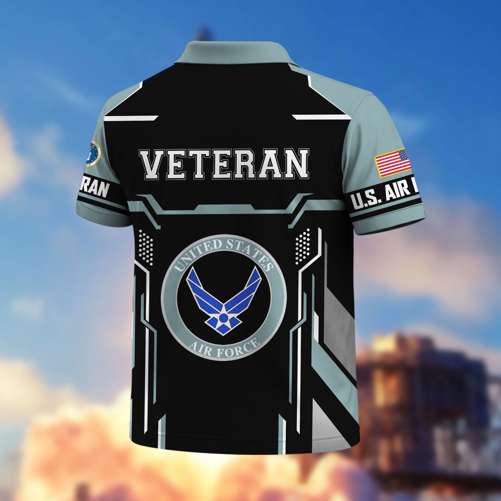 Premium US Veterans Polo Shirt, Gifts For US Veterans, Gifts On Father's Day, Veterans Day.