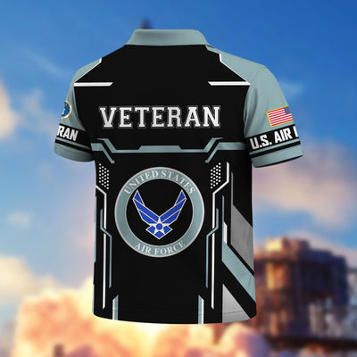 Premium US Veterans Polo Shirt, Gifts For US Veterans, Gifts On Father's Day, Veterans Day.