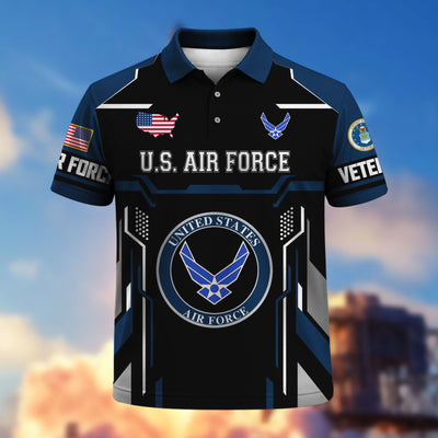 Premium US Veterans Polo Shirt, Gifts For US Veterans, Gifts On Father's Day, Veterans Day.