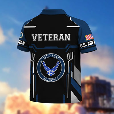 Premium US Veterans Polo Shirt, Gifts For US Veterans, Gifts On Father's Day, Veterans Day.
