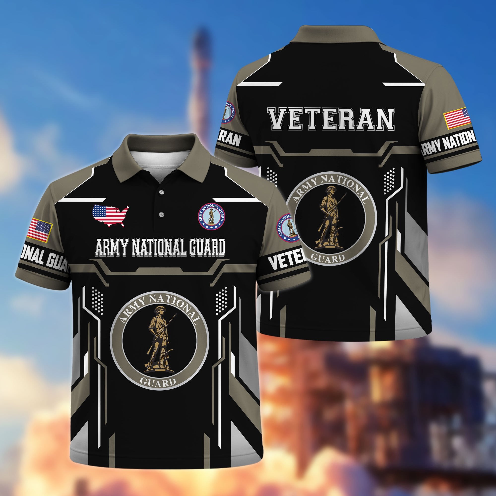Premium US Veterans Polo Shirt, Gifts For US Veterans, Gifts On Father's Day, Veterans Day.
