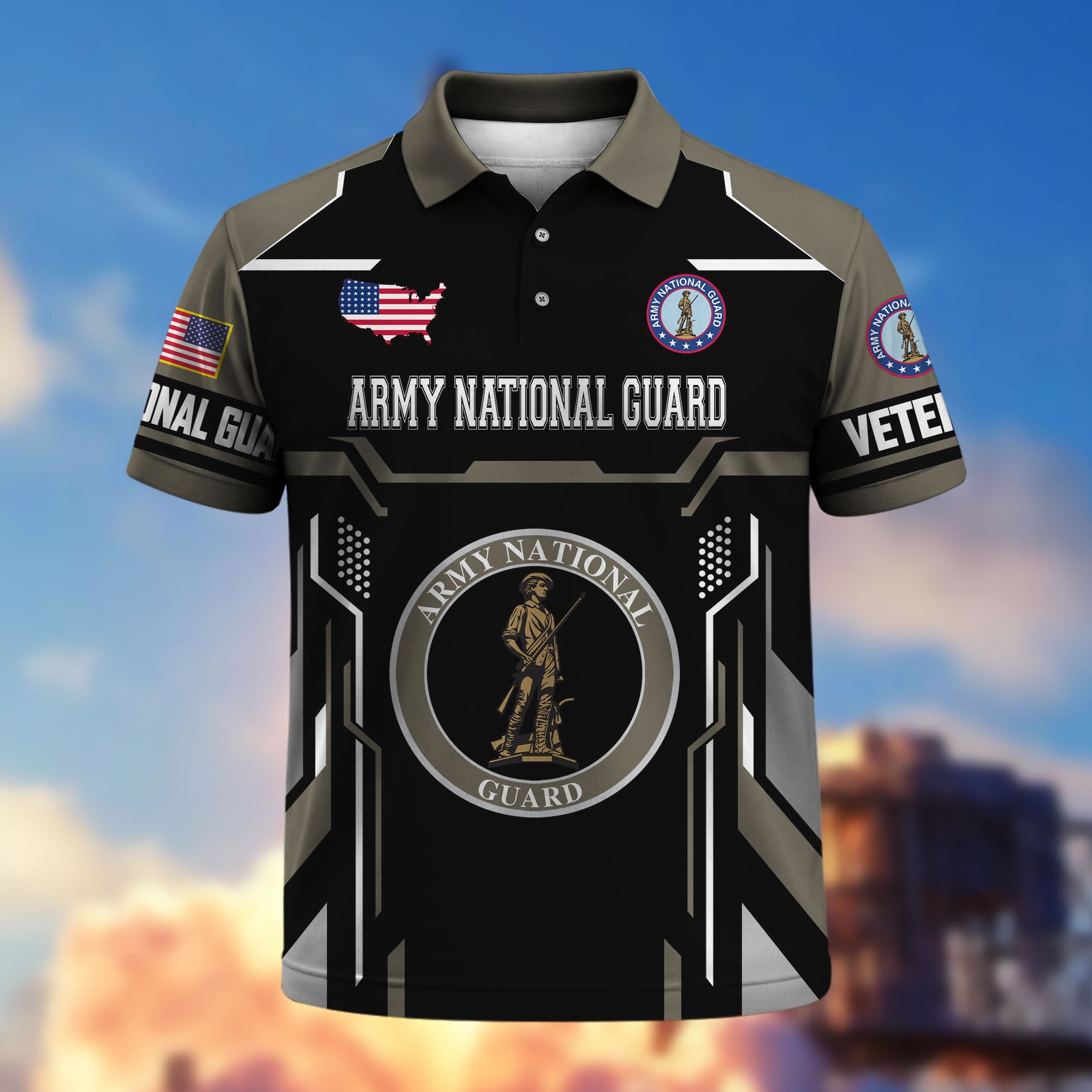 Premium US Veterans Polo Shirt, Gifts For US Veterans, Gifts On Father's Day, Veterans Day.