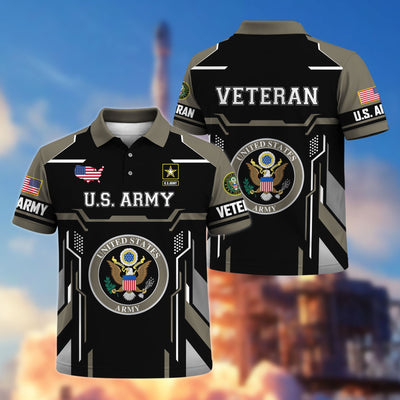 Premium US Veterans Polo Shirt, Gifts For US Veterans, Gifts On Father's Day, Veterans Day.