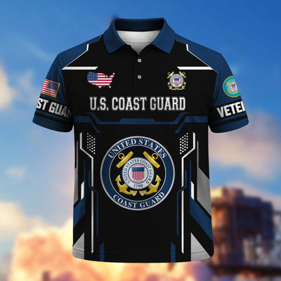 Premium US Veterans Polo Shirt, Gifts For US Veterans, Gifts On Father's Day, Veterans Day.