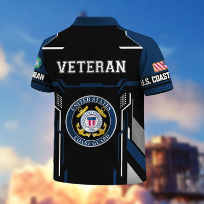 Premium US Veterans Polo Shirt, Gifts For US Veterans, Gifts On Father's Day, Veterans Day.