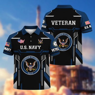 Premium US Veterans Polo Shirt, Gifts For US Veterans, Gifts On Father's Day, Veterans Day.