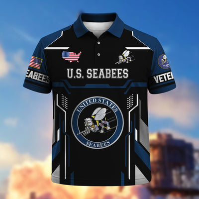 Premium US Veterans Polo Shirt, Gifts For US Veterans, Gifts On Father's Day, Veterans Day.