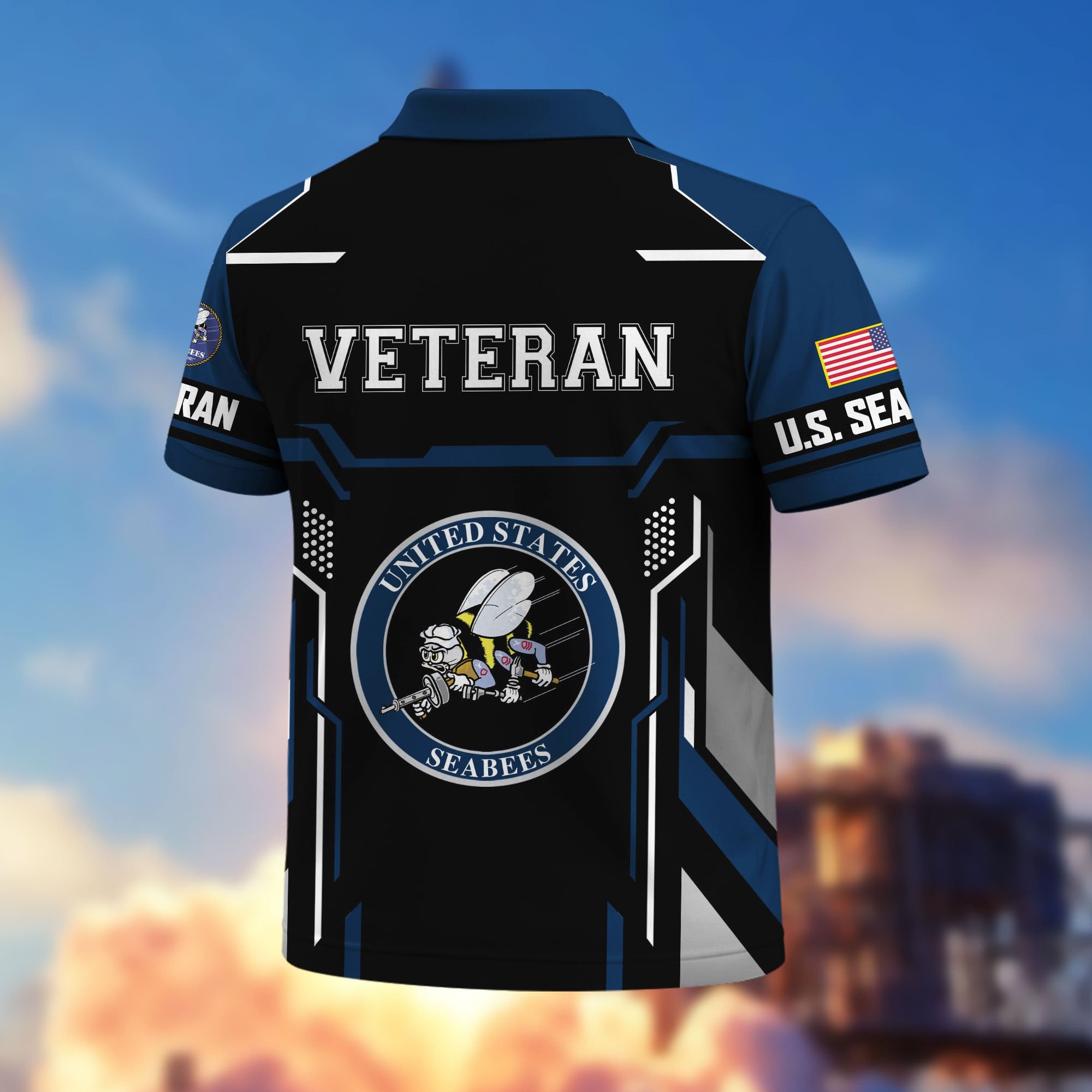 Premium US Veterans Polo Shirt, Gifts For US Veterans, Gifts On Father's Day, Veterans Day.