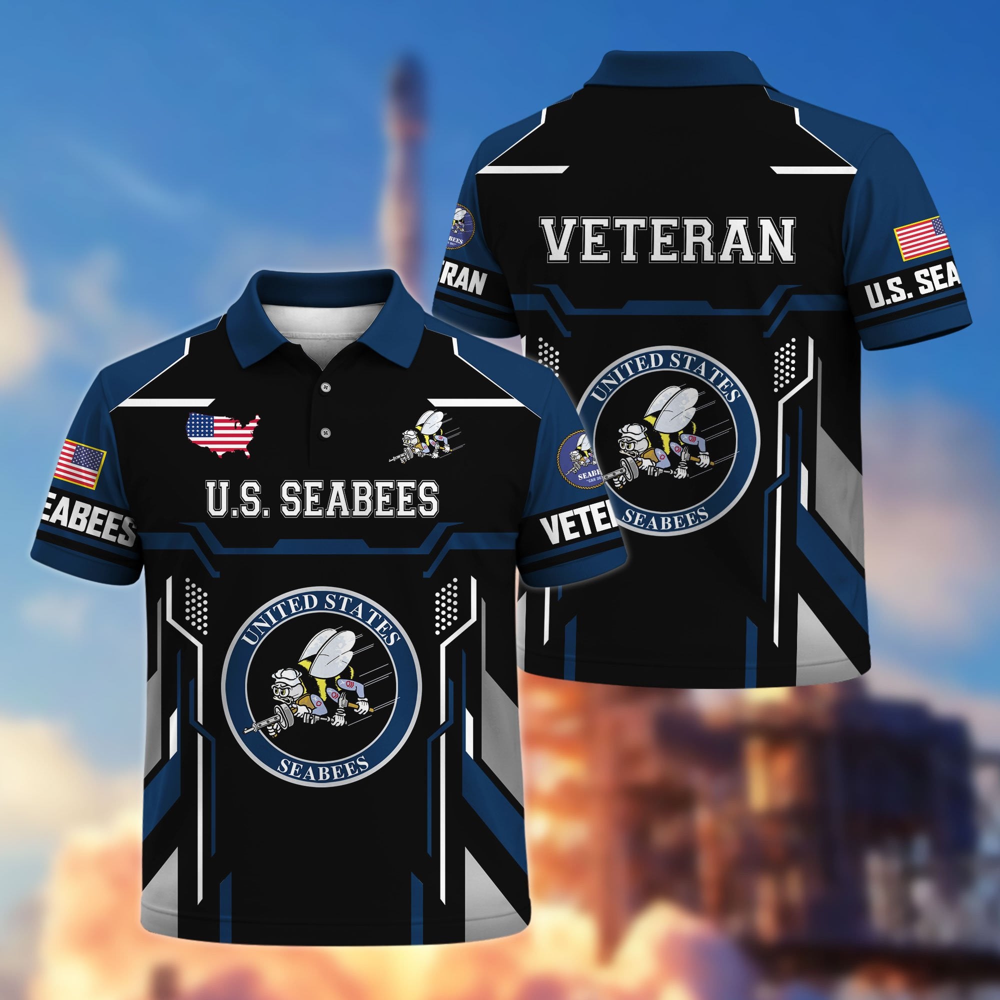 Premium US Veterans Polo Shirt, Gifts For US Veterans, Gifts On Father's Day, Veterans Day.