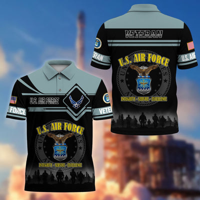Premium US Veterans Polo Shirt, Gifts For US Veterans, Gifts On Father's Day, Veterans Day.