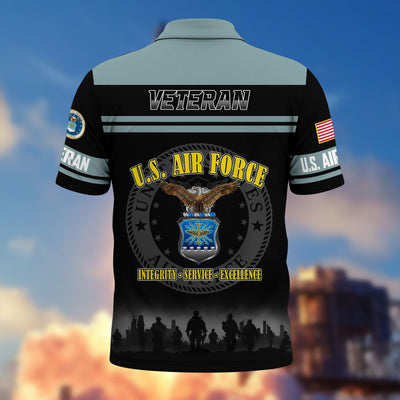 Premium US Veterans Polo Shirt, Gifts For US Veterans, Gifts On Father's Day, Veterans Day.