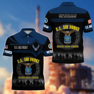 Premium US Veterans Polo Shirt, Gifts For US Veterans, Gifts On Father's Day, Veterans Day.