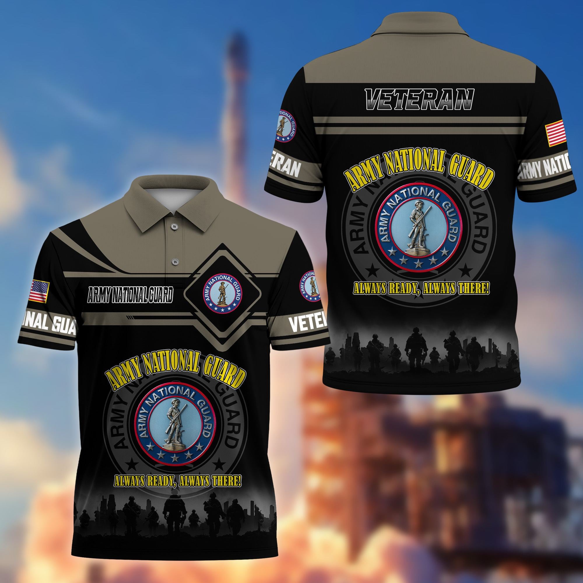 Premium US Veterans Polo Shirt, Gifts For US Veterans, Gifts On Father's Day, Veterans Day.