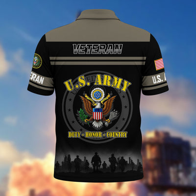 Premium US Veterans Polo Shirt, Gifts For US Veterans, Gifts On Father's Day, Veterans Day.