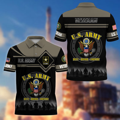 Premium US Veterans Polo Shirt, Gifts For US Veterans, Gifts On Father's Day, Veterans Day.