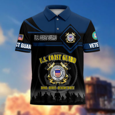 Premium US Veterans Polo Shirt, Gifts For US Veterans, Gifts On Father's Day, Veterans Day.