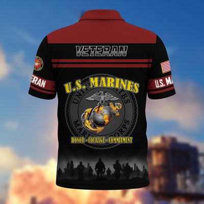 Premium US Veterans Polo Shirt, Gifts For US Veterans, Gifts On Father's Day, Veterans Day.