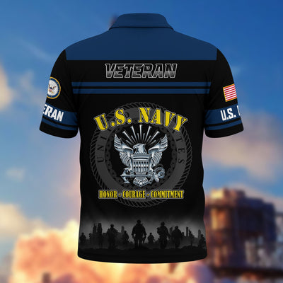 Premium US Veterans Polo Shirt, Gifts For US Veterans, Gifts On Father's Day, Veterans Day.