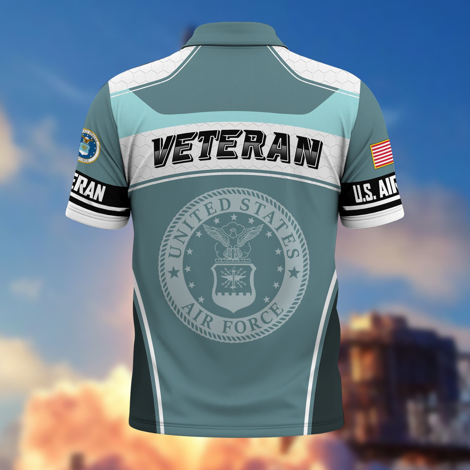 Premium US Veterans Polo Shirt, Gifts For US Veterans, Gifts On Father's Day, Veterans Day.