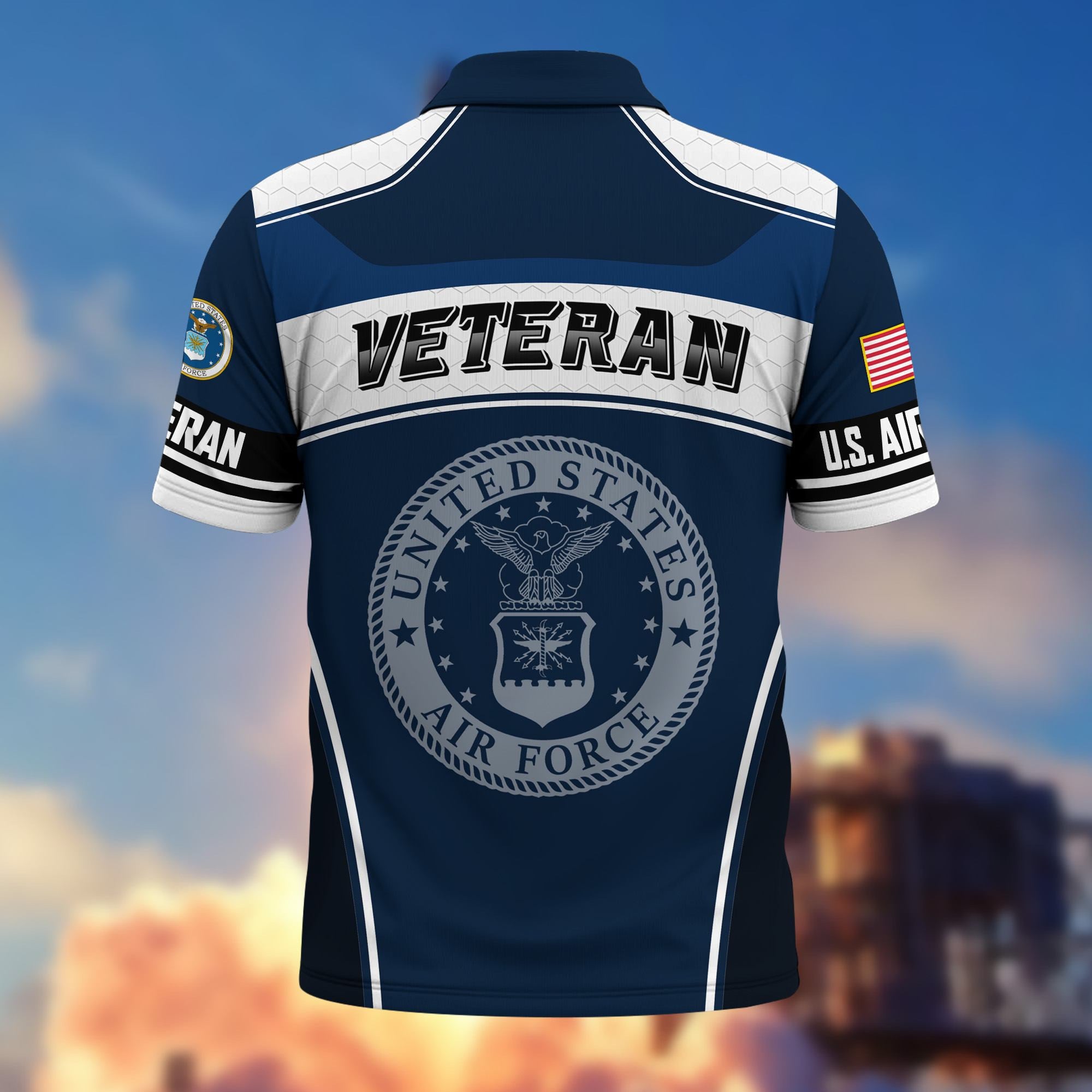 Premium US Veterans Polo Shirt, Gifts For US Veterans, Gifts On Father's Day, Veterans Day.