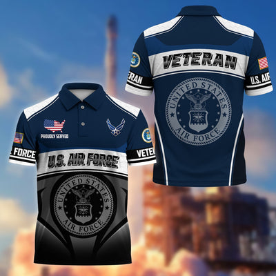 Premium US Veterans Polo Shirt, Gifts For US Veterans, Gifts On Father's Day, Veterans Day.
