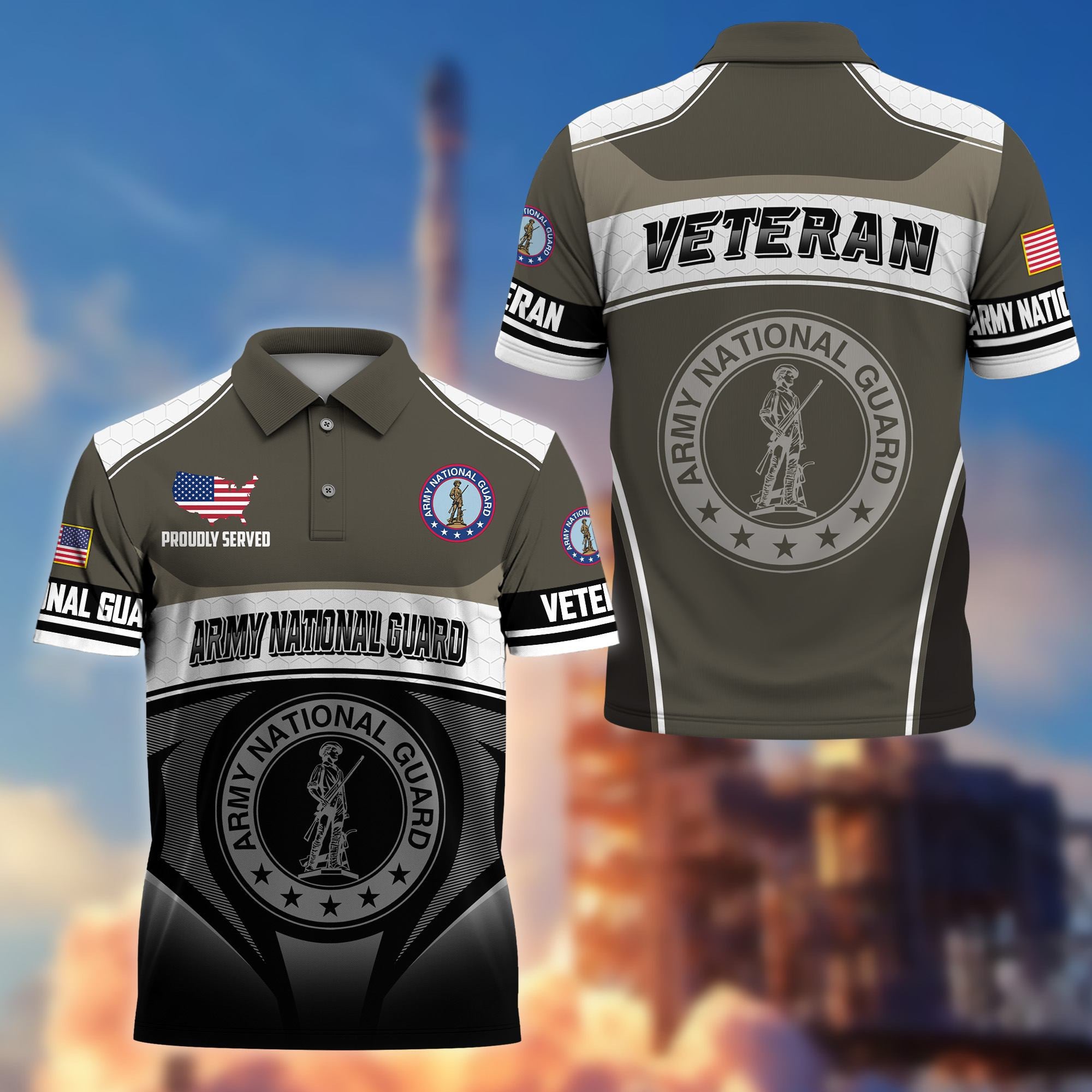 Premium US Veterans Polo Shirt, Gifts For US Veterans, Gifts On Father's Day, Veterans Day.