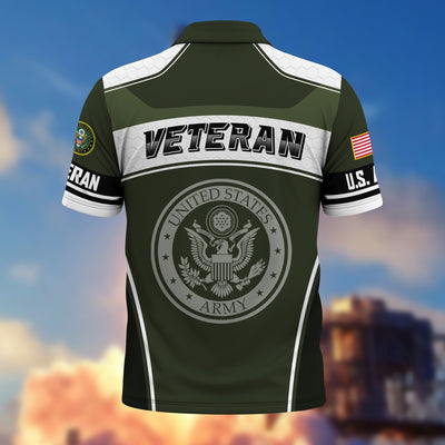 Premium US Veterans Polo Shirt, Gifts For US Veterans, Gifts On Father's Day, Veterans Day.