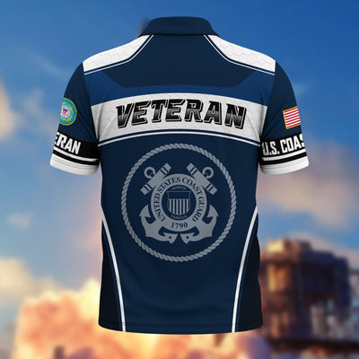 Premium US Veterans Polo Shirt, Gifts For US Veterans, Gifts On Father's Day, Veterans Day.