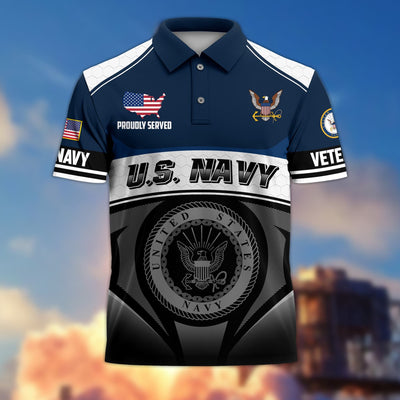 Premium US Veterans Polo Shirt, Gifts For US Veterans, Gifts On Father's Day, Veterans Day.