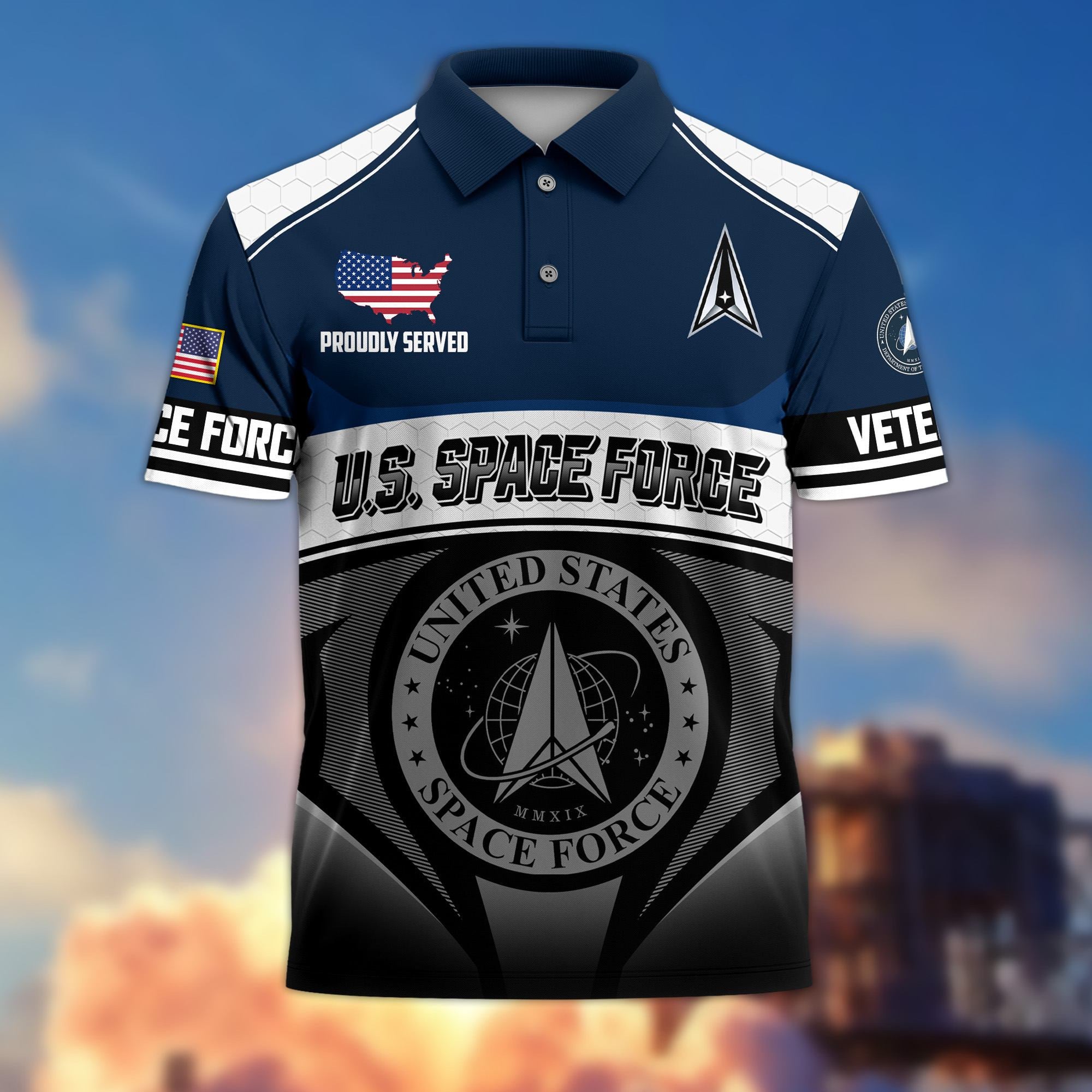 Premium US Veterans Polo Shirt, Gifts For US Veterans, Gifts On Father's Day, Veterans Day.
