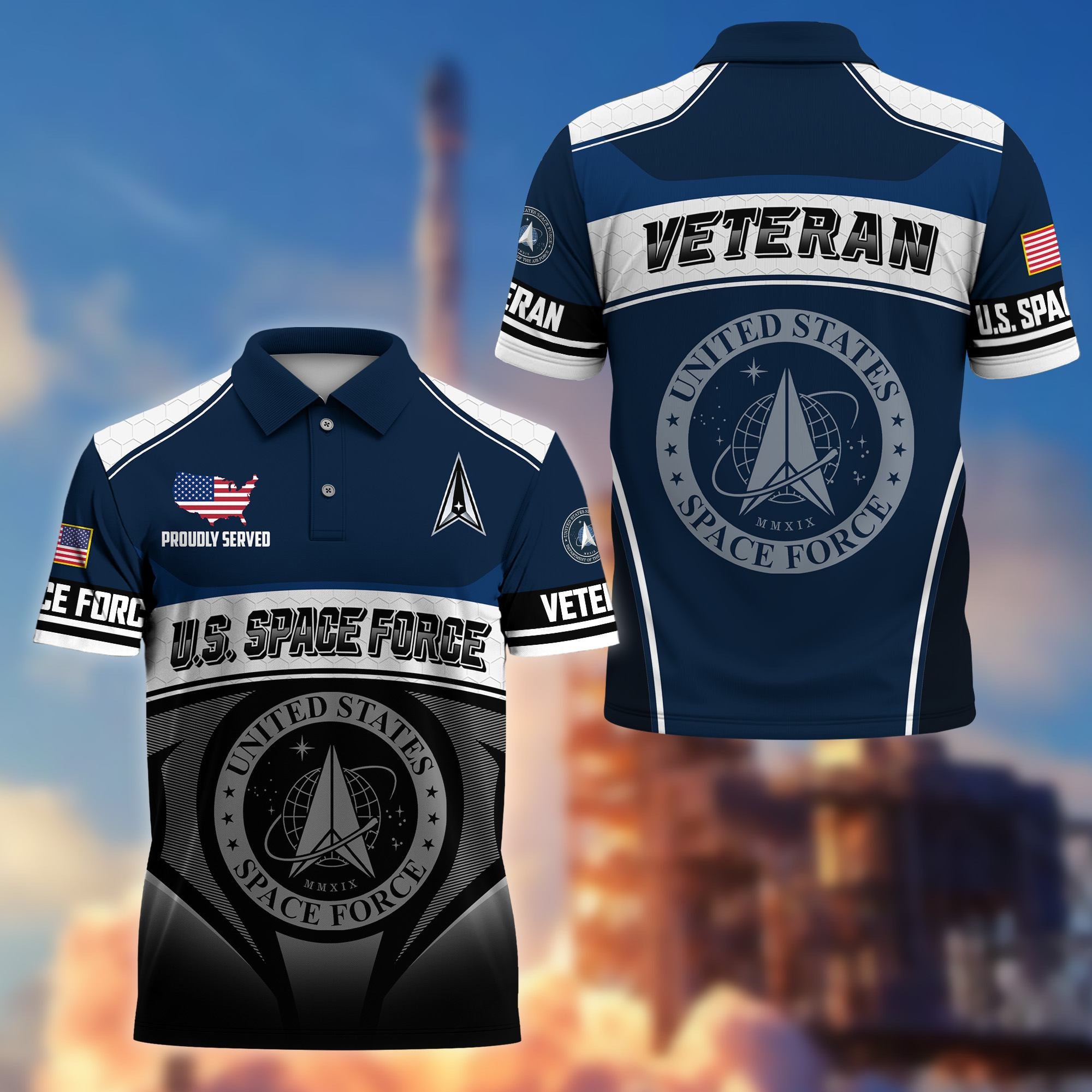 Premium US Veterans Polo Shirt, Gifts For US Veterans, Gifts On Father's Day, Veterans Day.