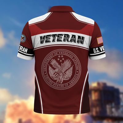 Premium US Veterans Polo Shirt, Gifts For US Veterans, Gifts On Father's Day, Veterans Day.