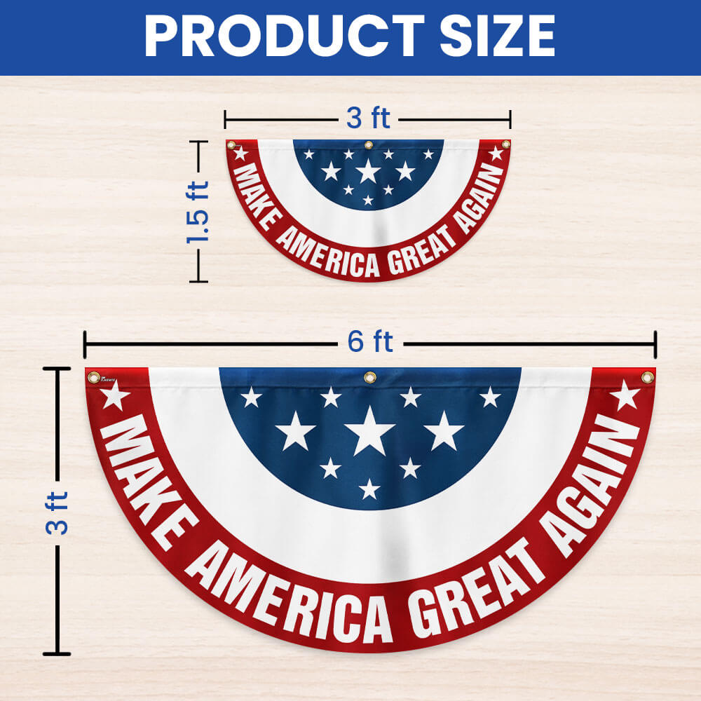 Make America Great Again Trump Patriotic Non-Pleated Fan Flag