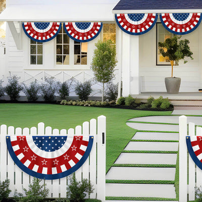Flagwix American Flag - Happy 4th Of july Independence Day Non-pleated Fan Flag