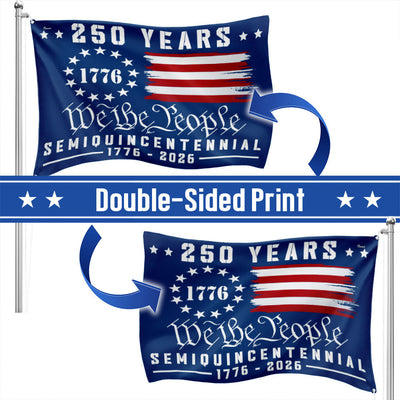 Flagwix American Flag - America 250th Anniversary We The People Grommet Canvas Flag