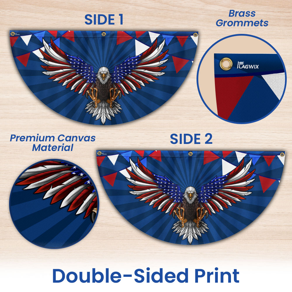 Flagwix American Flag - Patriotic Eagle 4th Of july Fan Flag