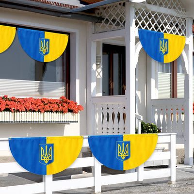 Stand With Ukraine Support Ukraine Non-Pleated Fan Flag