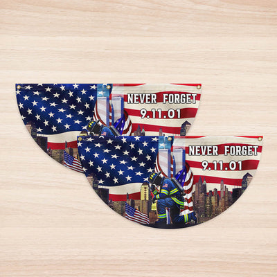 Never Forget September 11 Patriot Day 911 Non-Pleated Fan Flag