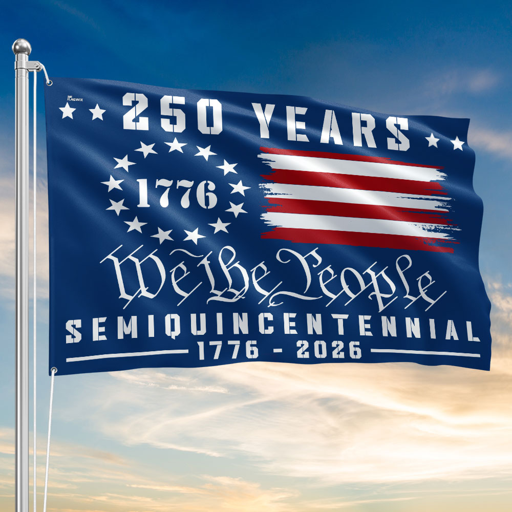 Flagwix American Flag - America 250th Anniversary We The People Grommet Canvas Flag