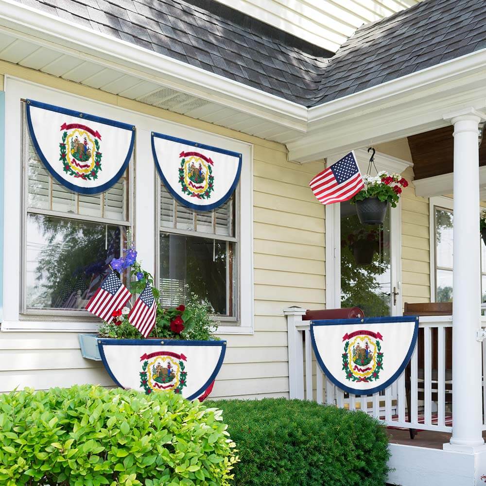 West Virginia Non-Pleated Fan Flag