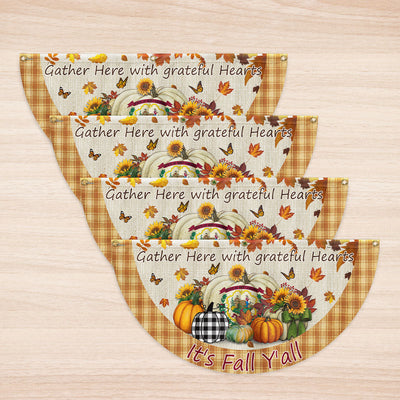 Fall  West Virginia Flag It's Fall Y'all Halloween Pumpkin Thanksgiving Non-Pleated Fan Flag