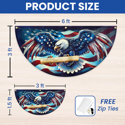 Patriotic Eagle We The People Non-Pleated Fan Flag