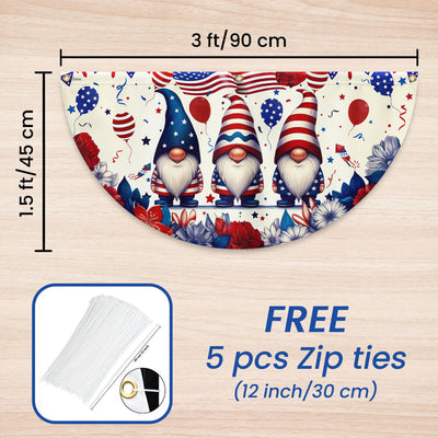 Flagwix American Flag - 4th of july Gnome Fan Flag – Patriotic Bunting for Porch & Garden