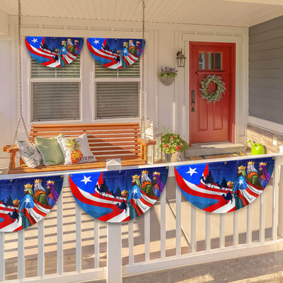 Three Kings Three Wise Men Puerto Rico Non-Pleated Fan Flag