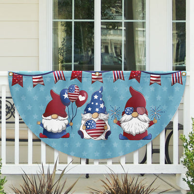 American Flag - Patriotic Gnome 4th Of july Non-Pleated Fan Flag
