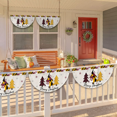 Maryland Christmas Flag Christmas Tree Maryland Christmas Non-Pleated Fan Flag