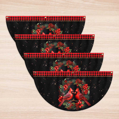 Cardinal Merry Christmas Non-Pleated Fan Flag