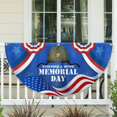 Veterans Day Memorial Day American Non Pleated Fan Flag