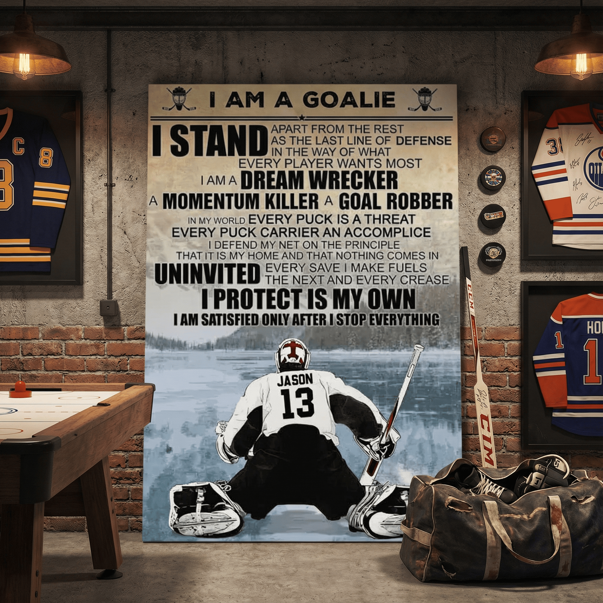 I Am A Goalie - Personalized Hockey Goalie Canvas
